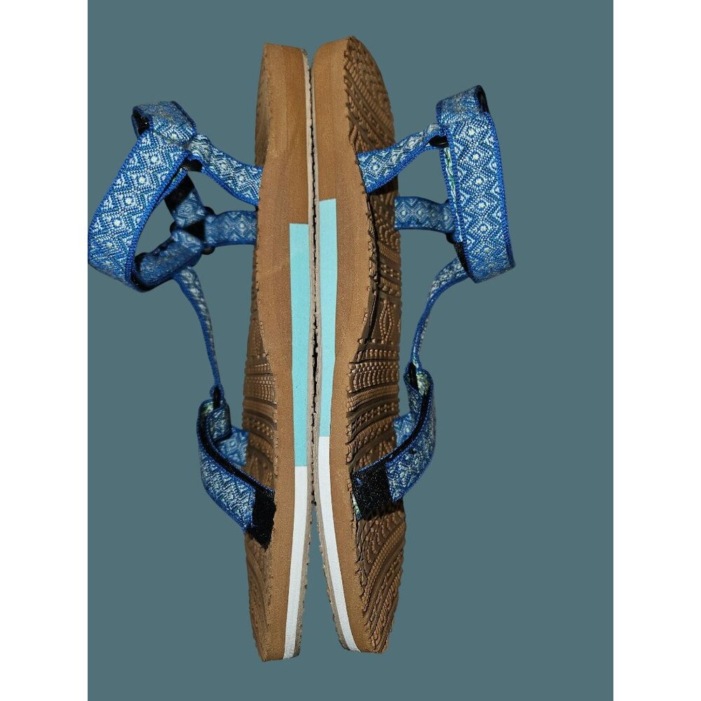 Muk Lux Sport Bar Sandals Adjustable Hoop & Loop Straps Women Size 10 Summer - Picture 5 of 10